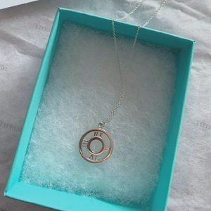 Tiffany & Co. Sterling Silver 925 Atlas Open Circle Necklace (Retired)